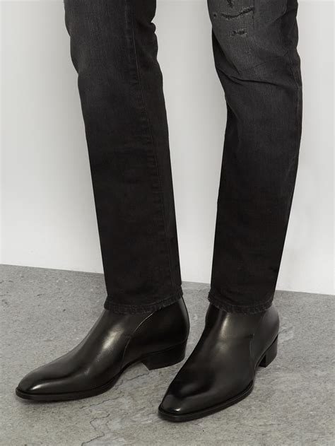 ysl platform leather boots|ysl boots for men.